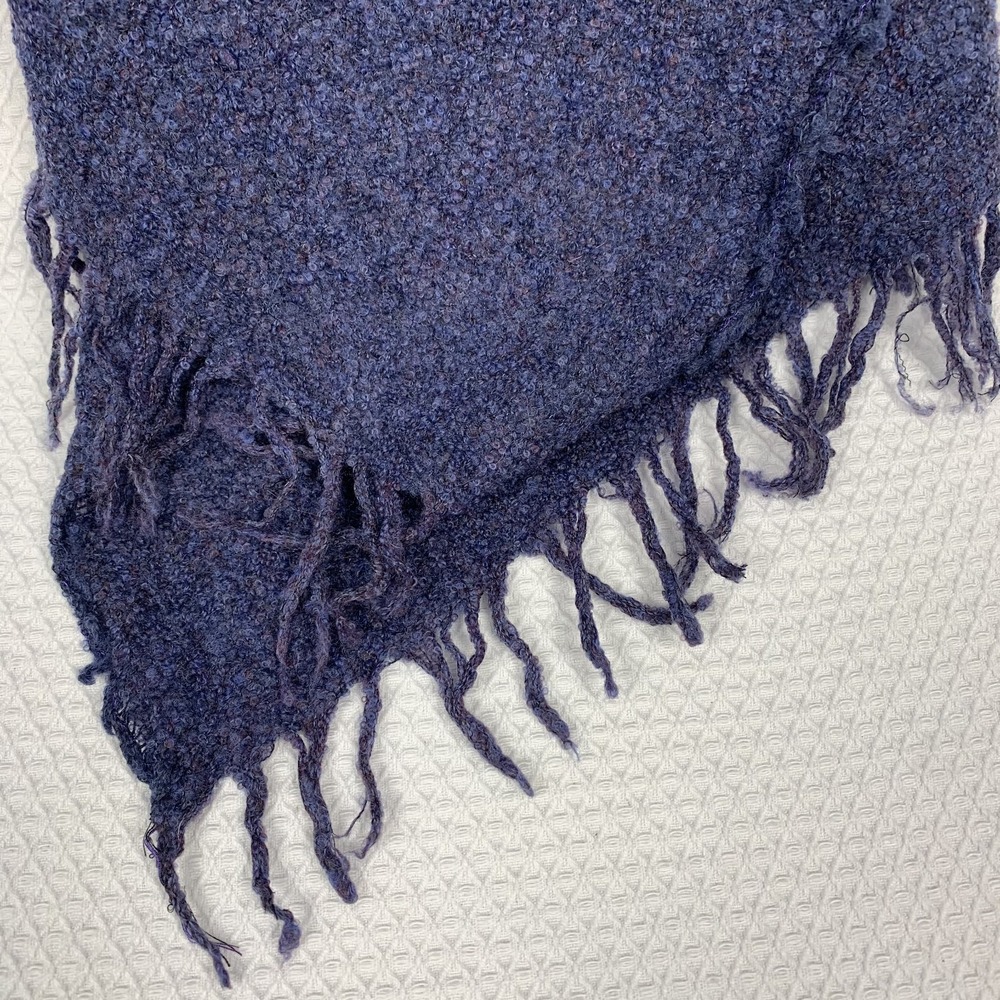 Kerry Woollen Mills Lambswool Shawl Ireland Celtic Blue Blanket Wrap One Size - Picture 5 of 9